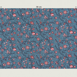 Hindelopia fabric HIN-11 blue, half width