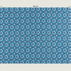 Hindelopia fabric HIN-26 blue, half width