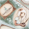 Lost song portraits fabric, detail