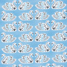 Zwanen stof Baltic Swans blauw
