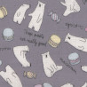 Sweet Polar Bear fabric, detail