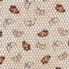 Nachtvlinders op kippengaasstof, beige katoen