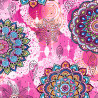 Mandala fabric pink cotton