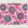 Mandala fabric pink, half width