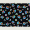 Mandala frogs fabric, half width