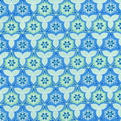 Blue and green mandala fabric