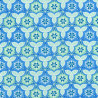 Blue and green mandala fabric