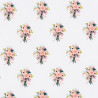 Boeketjes stof English Garden wit