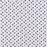 White cotton fabric with small flowers