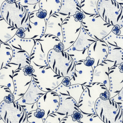 Delfts blue flower fabric coupon 50x140cm