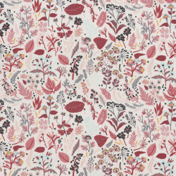 Flowers, leaves and berry fabric