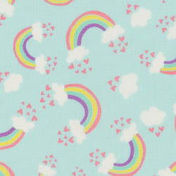 Rainbow in the sky fabric, detail