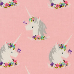 I believe in unicorns fabric, detail
