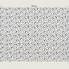 White musical notes fabric, half width