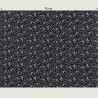 Black musical notes fabric, half width