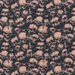 Piled up skulls fabric