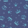 Kroontjes stof blauw, detail