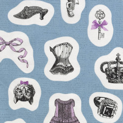 Fabric with Victorian images by Kokka