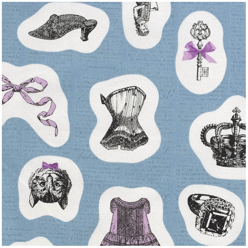 Fabric with Victorian images by Kokka