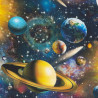 Space fabric by Adrian Chesterman, detail