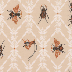 Insect fabric little entomologist, detail