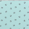 Cartoon eyes jersey fabric mint Coupon160x155 cm