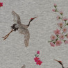 Sakura en kraanvogels tricot coupon 50x155cm