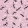 Dragonfly fabric antique pink Coupon 140x130 cm