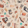Vintage sewing kit fabric