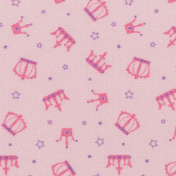 Kroontjes stof roze, detail
