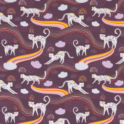 Rainbow jaguar fabric