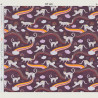 Rainbow jaguar fabric, half width