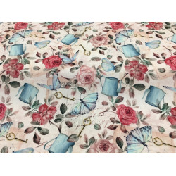 Coupon Romantic fabric with...