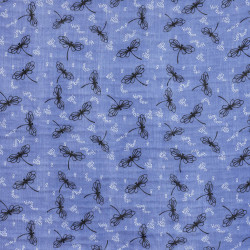 Dragonfly fabric blue