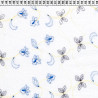 Cotton voile fabric, embroidered