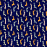 Rabbit fabric navy blue