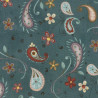 Paisley fabric petrol