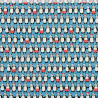 Panda fabric blue