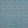 Panda fabric blue
