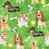 Puppy fabric green