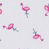Kleine flamingo's stof, detail