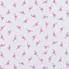 Kleine flamingo's op witte katoenen stof