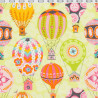Luchtballon met vogelhuisje stof