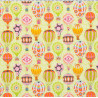 Luchtballon met vogelhuisje stof