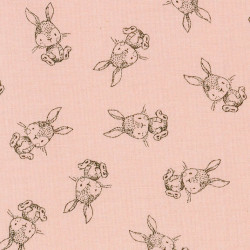 Young Bunnies fabric pink