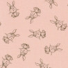 Jonge Konijntjes stof roze