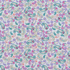 Witte katoen stof met gekleurde paisley print