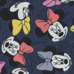 Minnie Mouse denim fabric