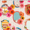 Animals and flowers fabric