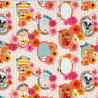 Animals and flowers fabric